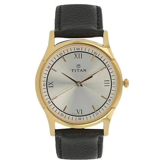 Titan White Dial Analog Watch for Men 1636YL01 