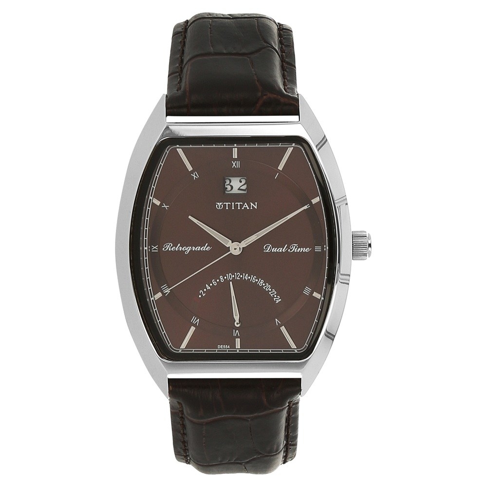 Titan Brown Dial Analog Watch For Men 1680SL04