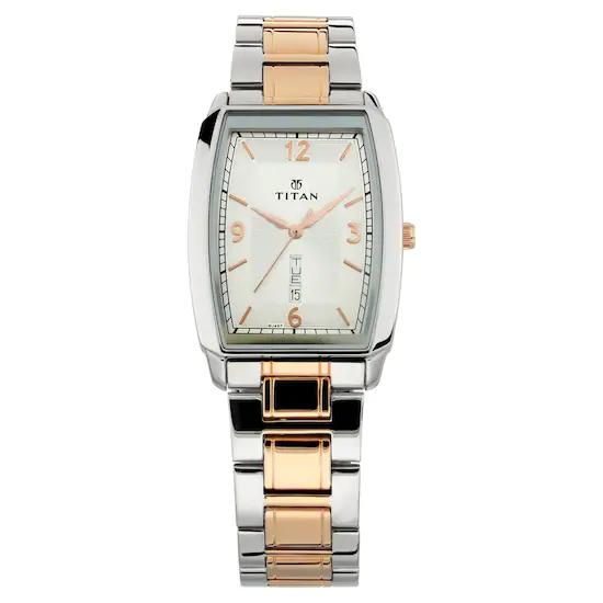 Titan Silver Dial Stainless Steel Strap Watch 1737KM01 