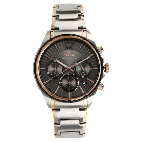 Titan Anthracite Dial Multifunction Watch for Men 1748KM01