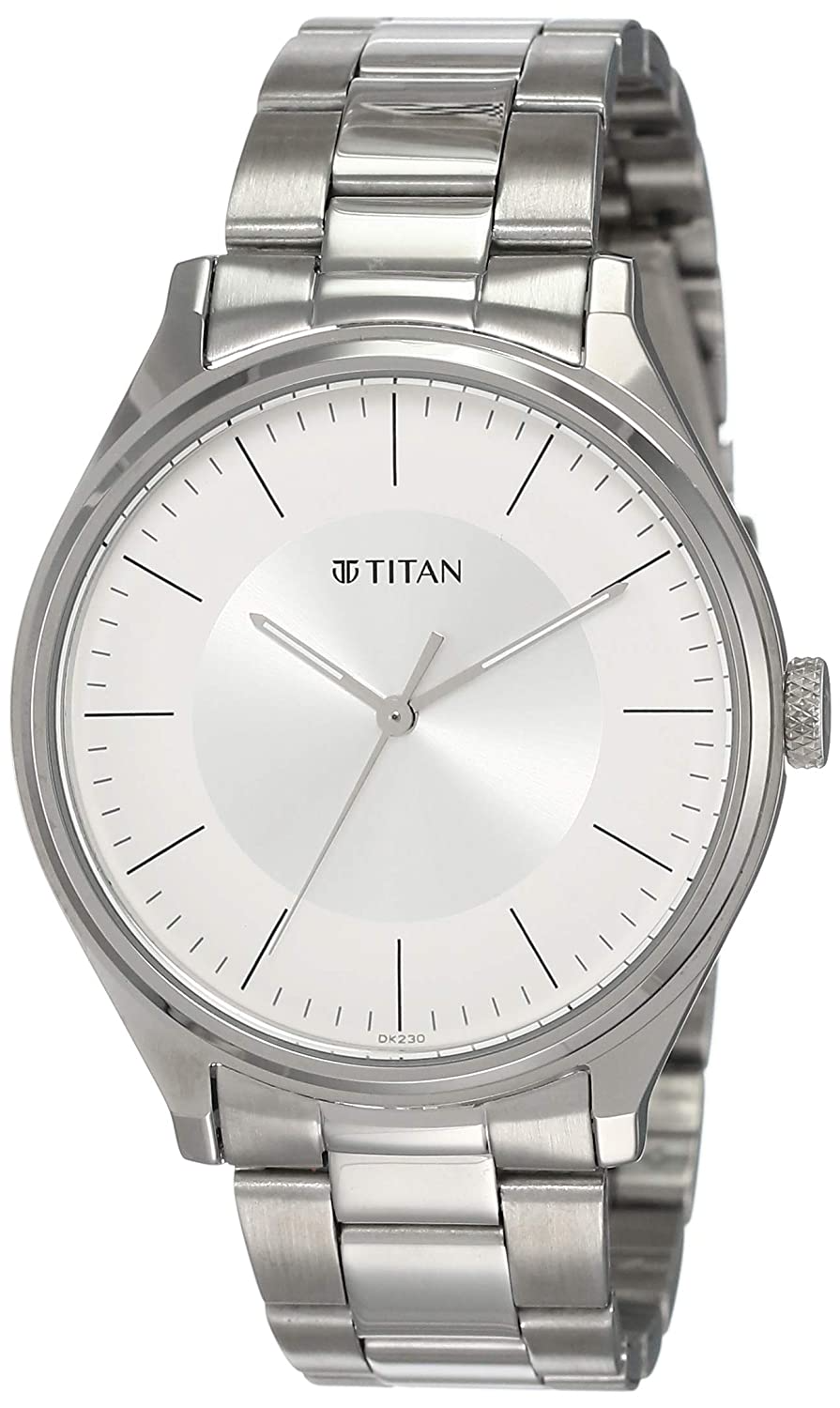 Titan Workwear Watch with Beige Dial & Metal Strap 1802SM03
