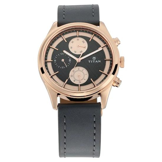 Titan Grey Dial Multifunction Watch for Men 1805WL01
