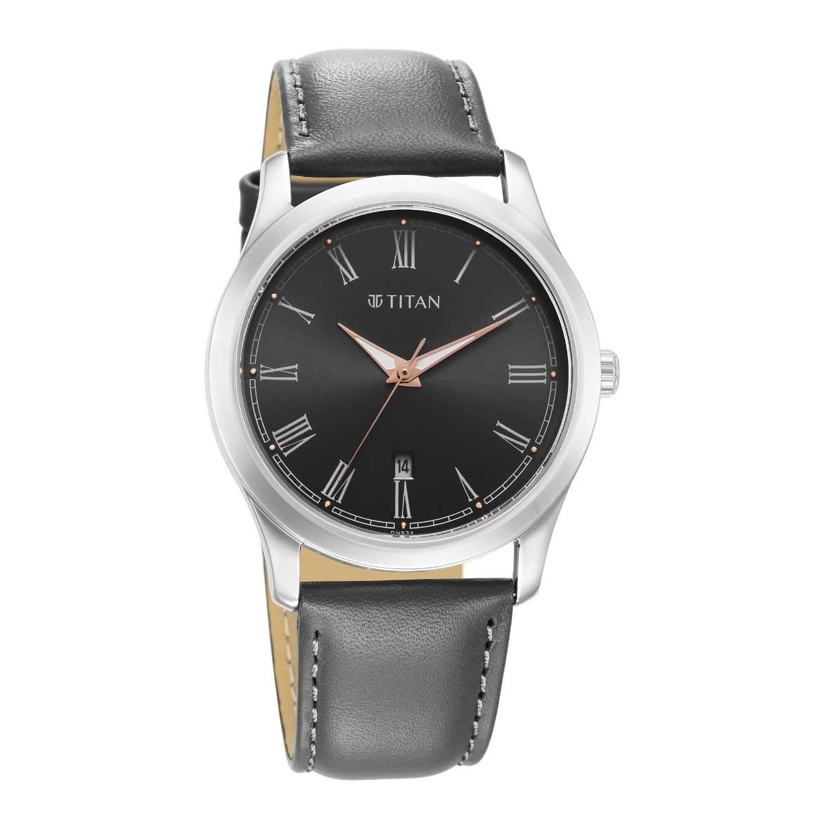 Titan 1823SL06 -Quartz Analog with Date Anthracite Dial Watch for Men