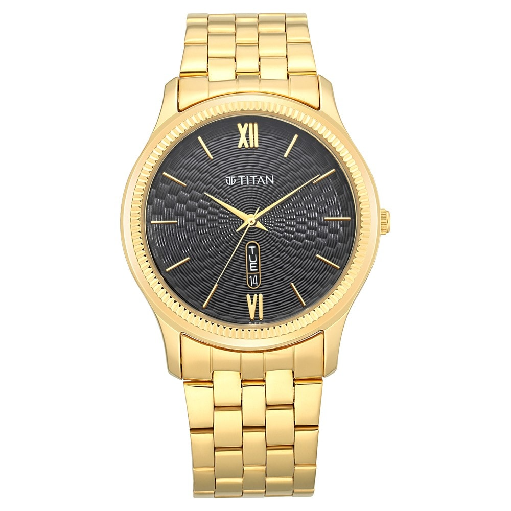 Titan Analog Black Dial Men's Watch-1824YM01