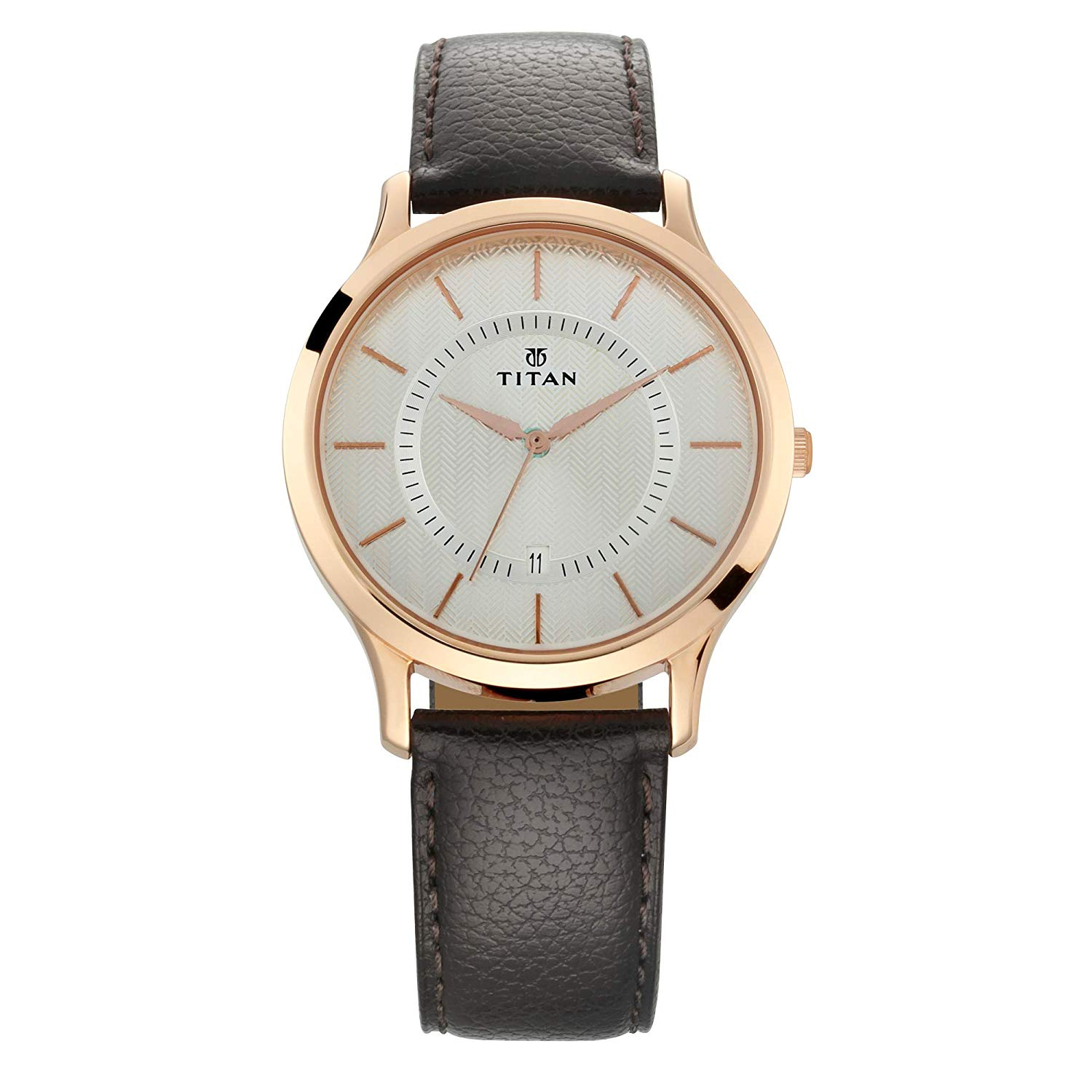 Titan Silver Dial Analog Watch for Men with Date Function 1825WL01