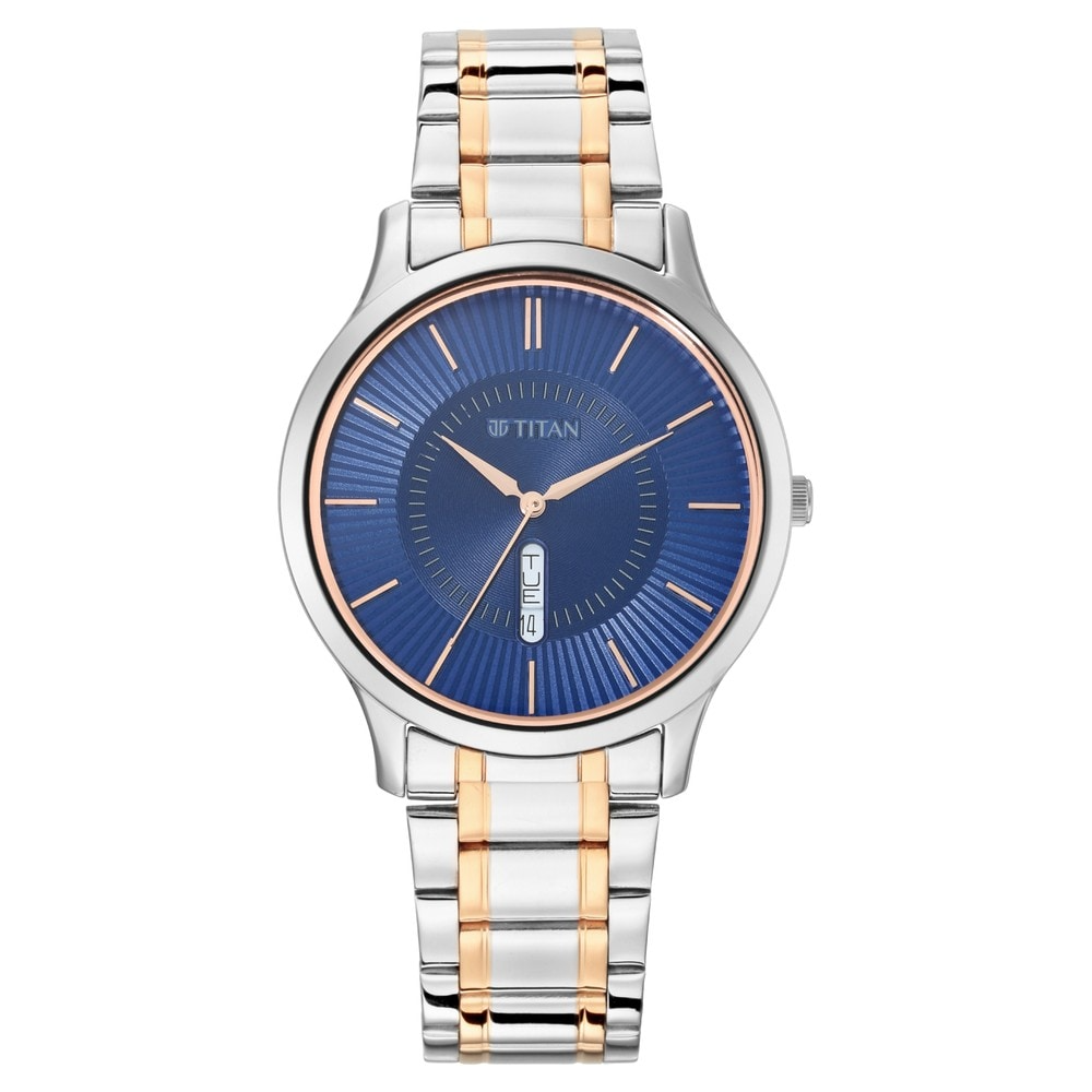 Titan Lagan Collection Analog Blue Dial Men's Watch-1845KM01