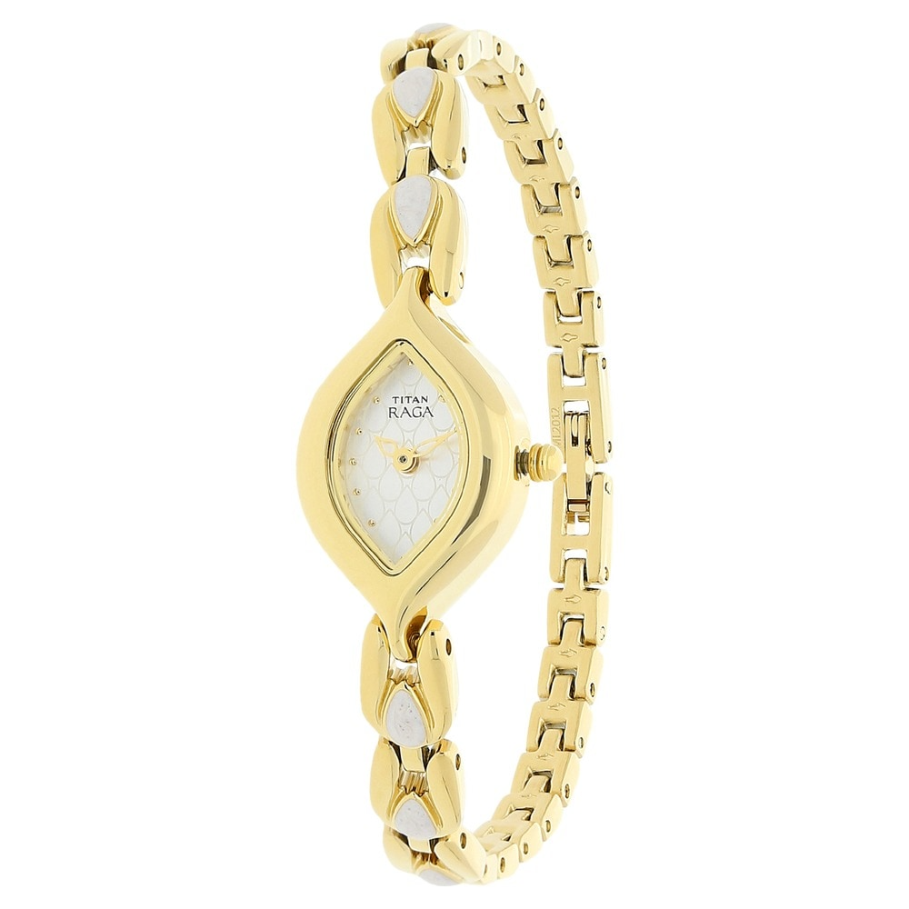 Titan Raga White Dial Metal Strap Watch 2012YM05