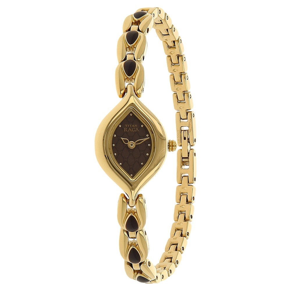 Titan Raga Brown Dial Metal Strap Watch 2012YM06
