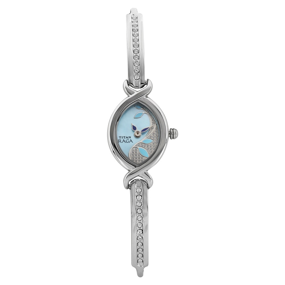 Titan Raga Blue Dial Watch with Metal Case 2251SM01 for Women