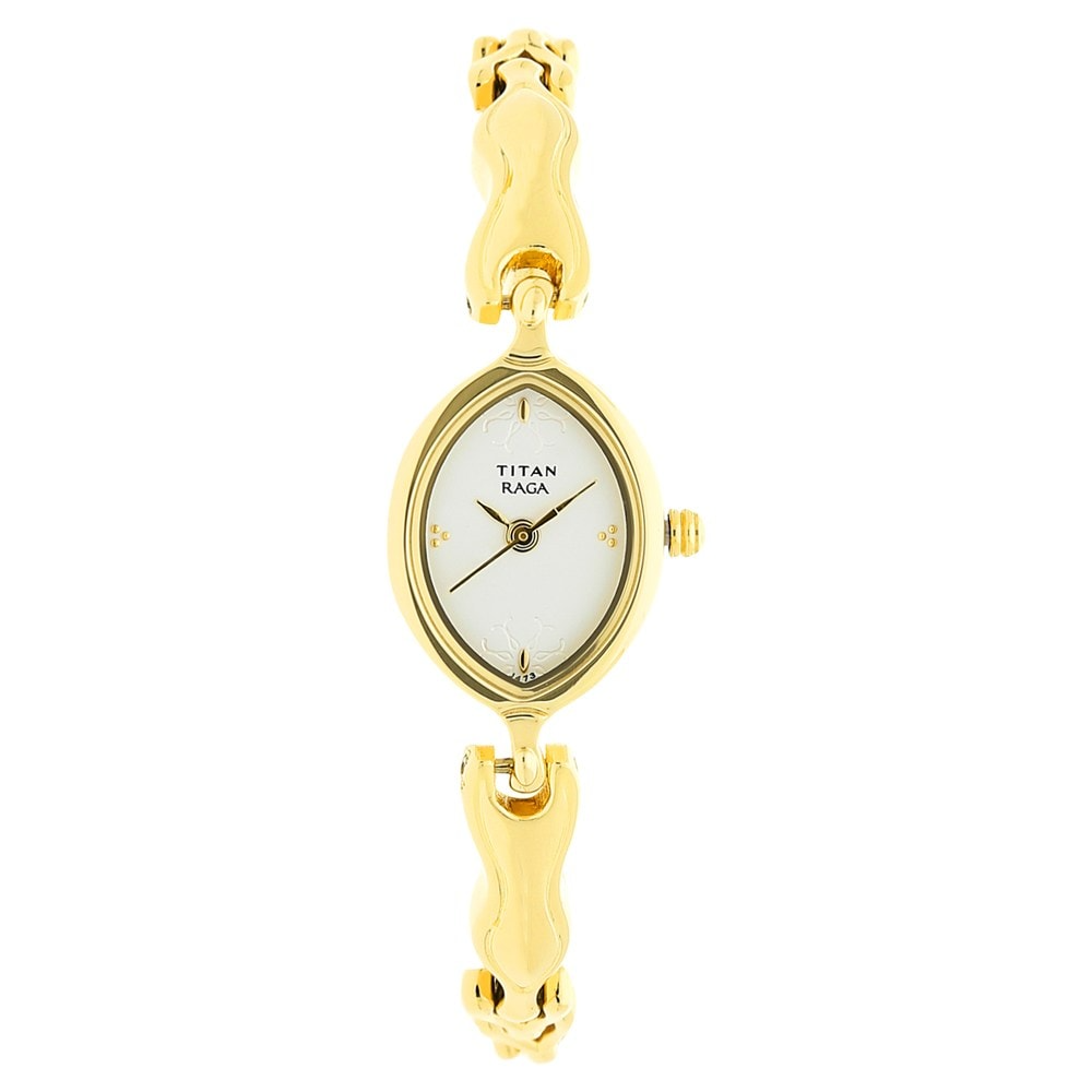 Titan Raga White Dial Metal Strap Watch 2370YM03