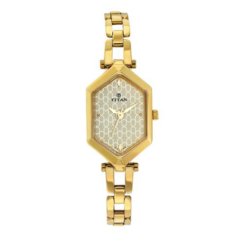 Titan Karishma Analog Gold Dial Women's Watch - 2453YM02