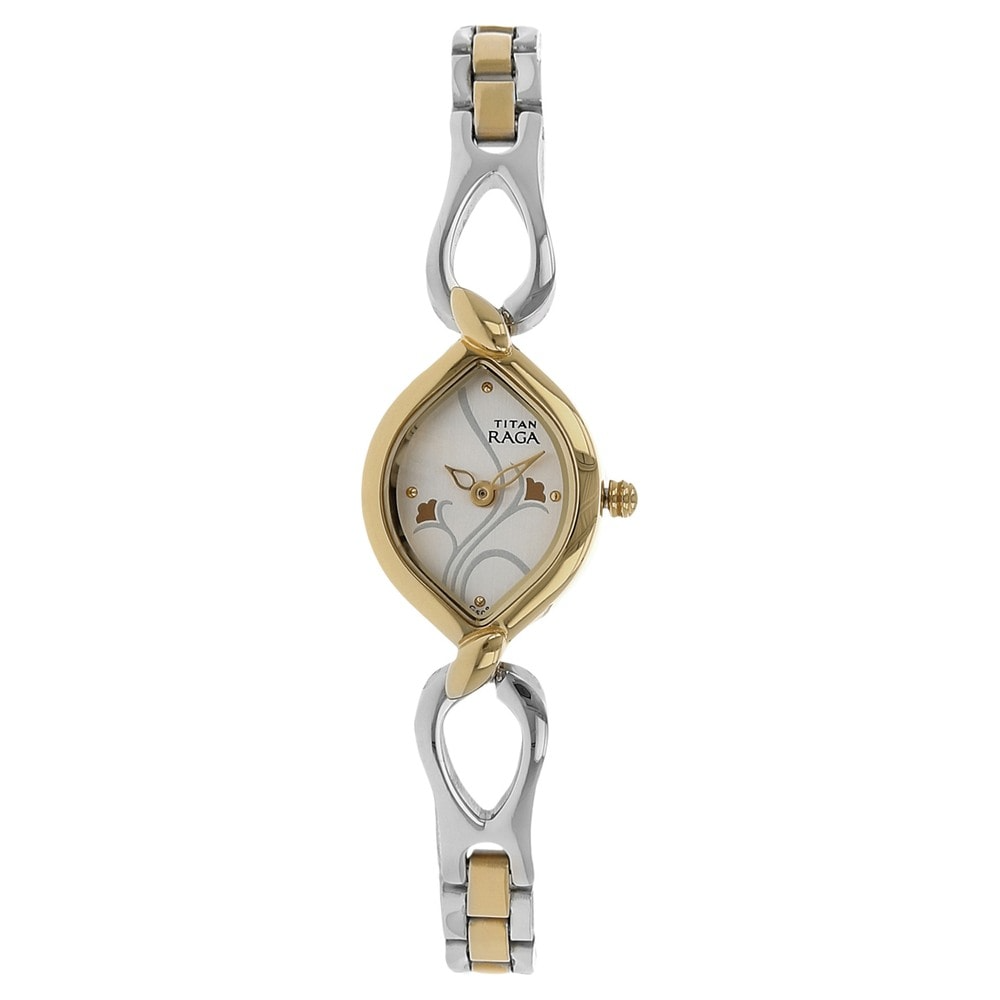 Titan Raga Silver Dial Stainless Steel Strap Watch - 2455BM01