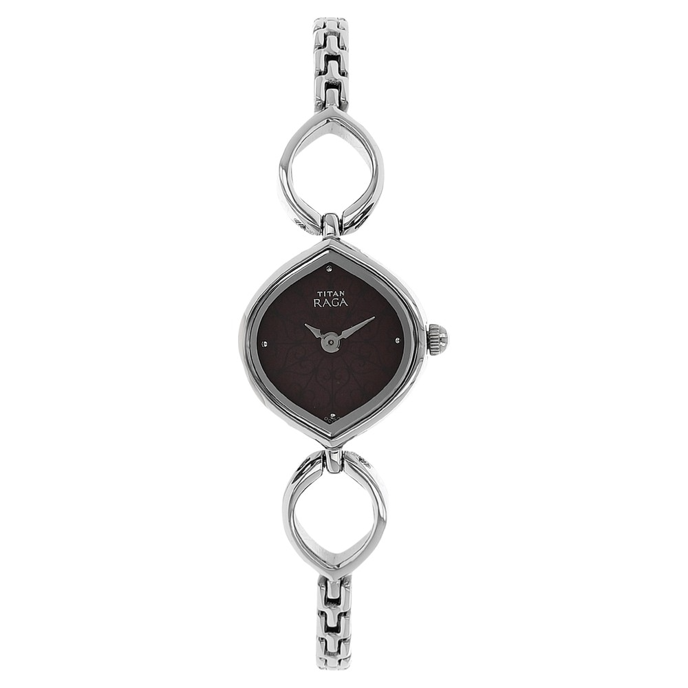 Titan Raga Purple Dial Metal Strap Watch 2497SM02