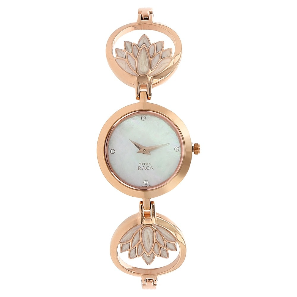 Titan Raga Mother of Pearl Dial Metal Strap Watch 2540WM01