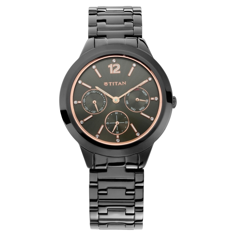 Titan Workwear Watch with Anthracite Dial & Stainless Steel - 2588NM01