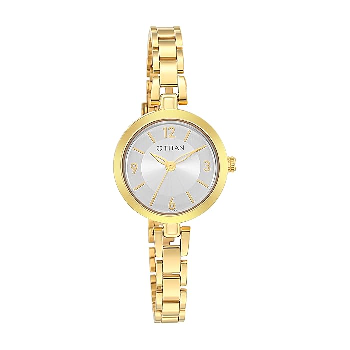 Titan 2598YM04 - Lagan Silver Dial Analog Metal Strap Watch for Women