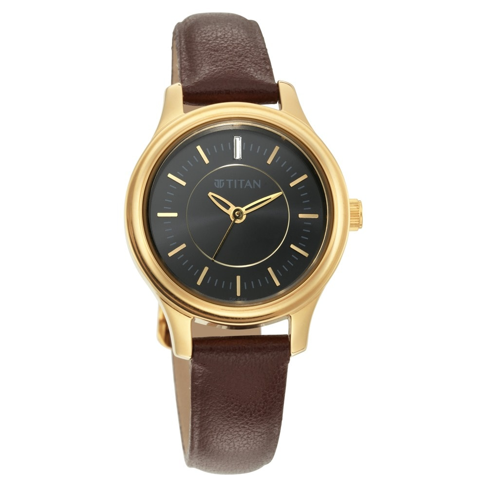 Titan Black Dial Analog Watch 2638YL01