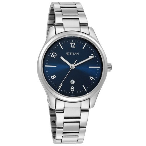 Titan Blue Dial Watch For Ladies - 2639SM07