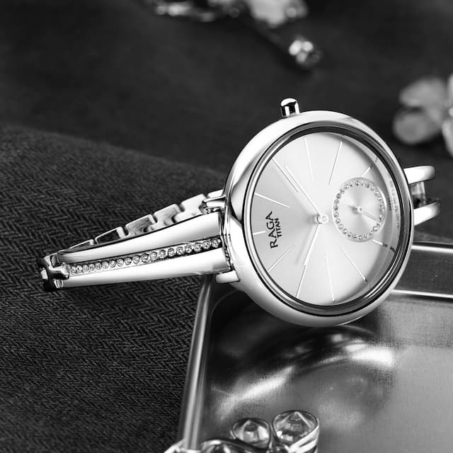 Titan Raga Viva Silver Dial Metal Strap Watch - 2647SM01