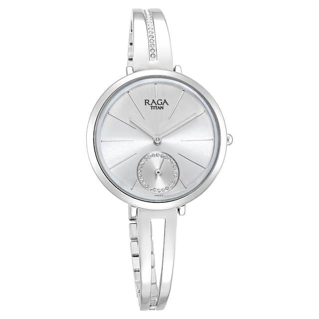 Titan Workwear Silver Dial Two Toned Stainless Steel Strap Watch - 2648KM01