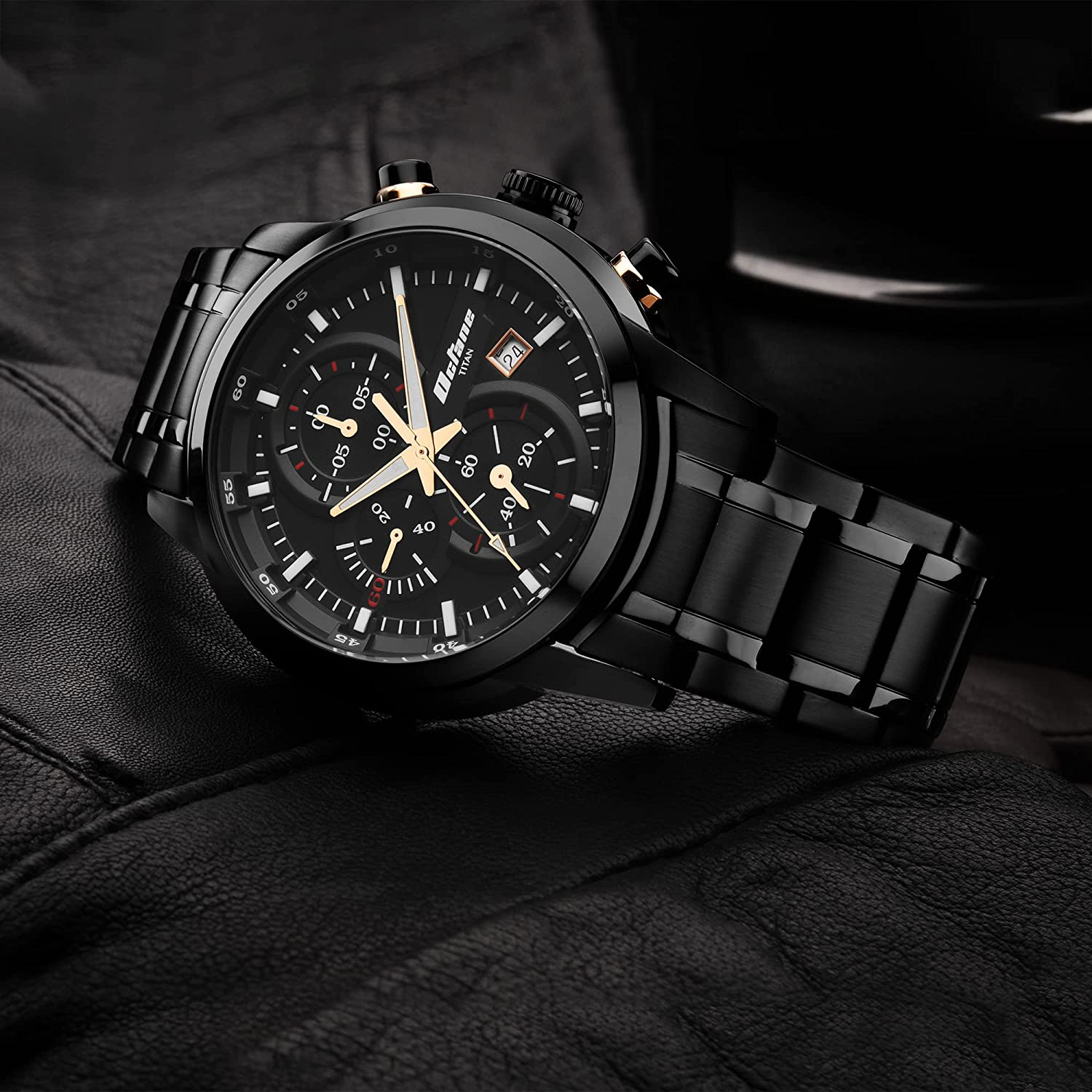Titan Analog Black Dial Men's Watch - 90086KM05