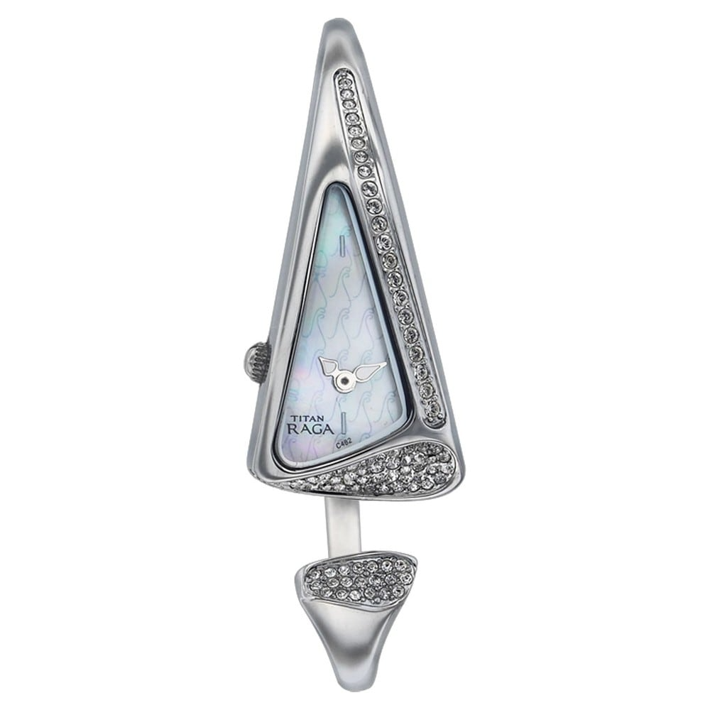 Titan Raga Mother of Pearl Dial Watch with Metal Case - 9763SM02