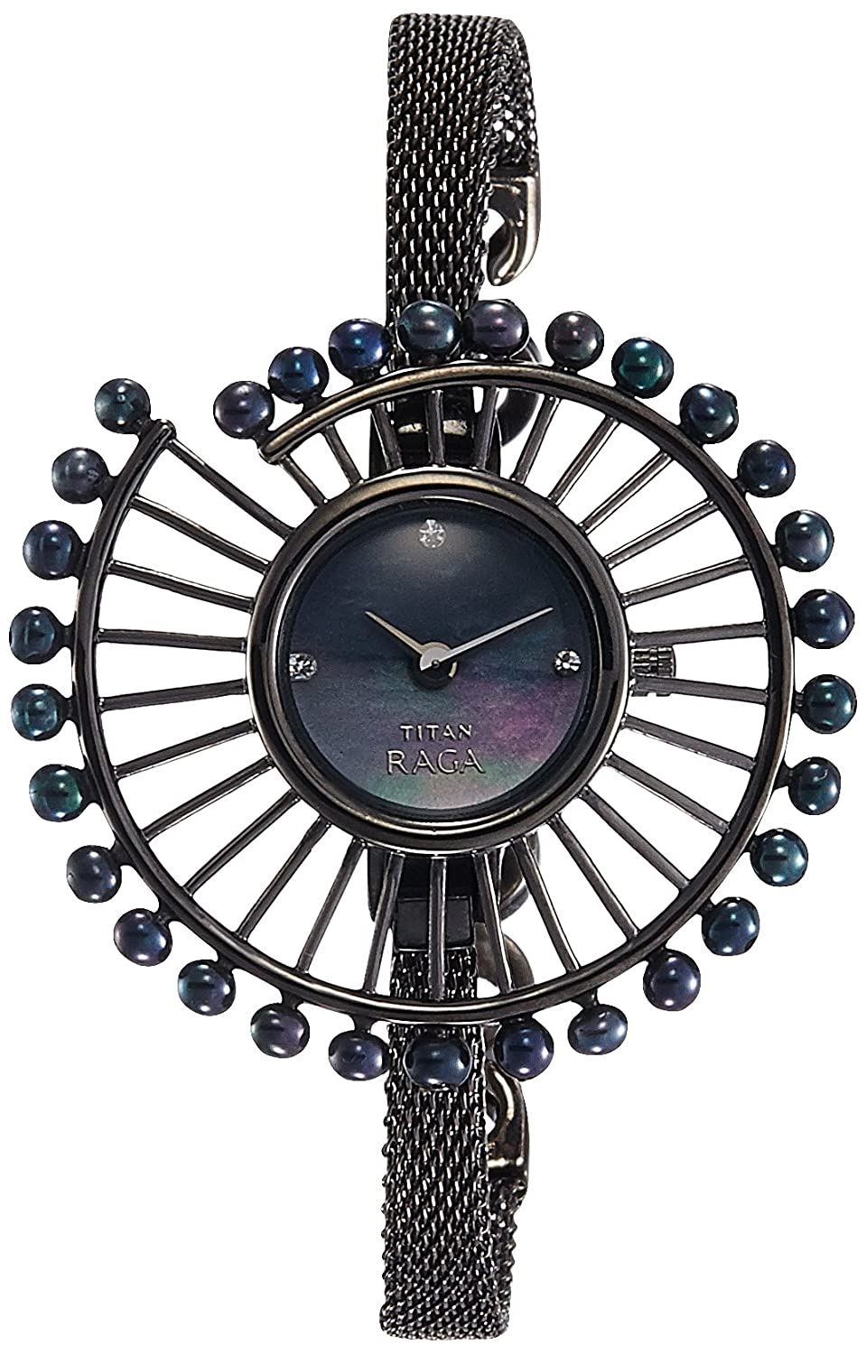 Titan Analog Black Dial Women's Watch - 9970QM01