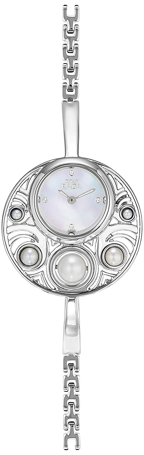 Titan Raga Pearl Analog Mother of Pearl Dial Women's Watch - 9972SM01