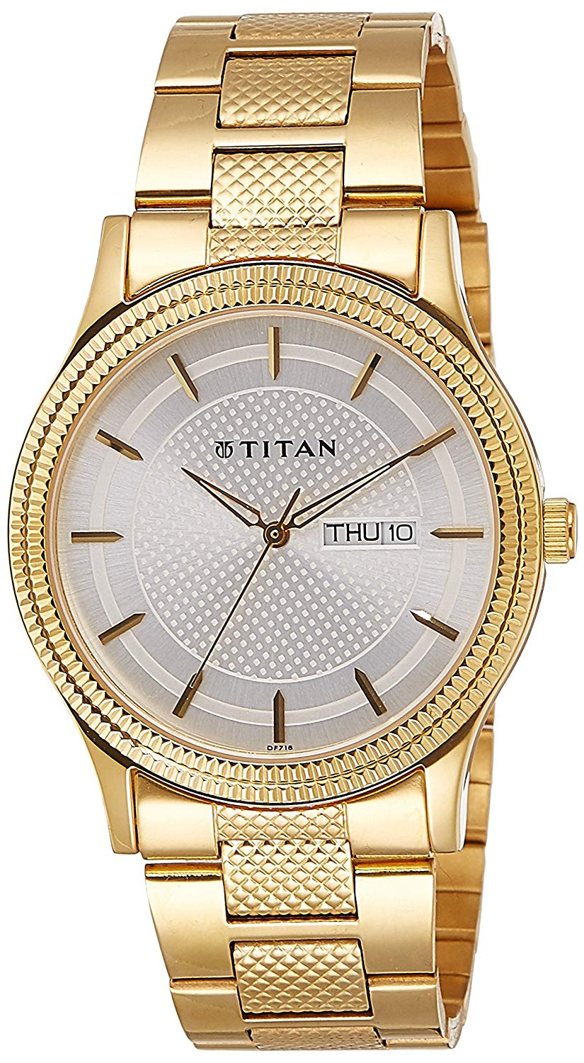 Titan Analog Silver Dial Men's Watch - NK1650YM05