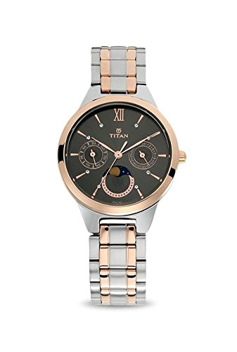 Titan Anthracite Dial Analog Watch with Moonphase Function NL2590KM02