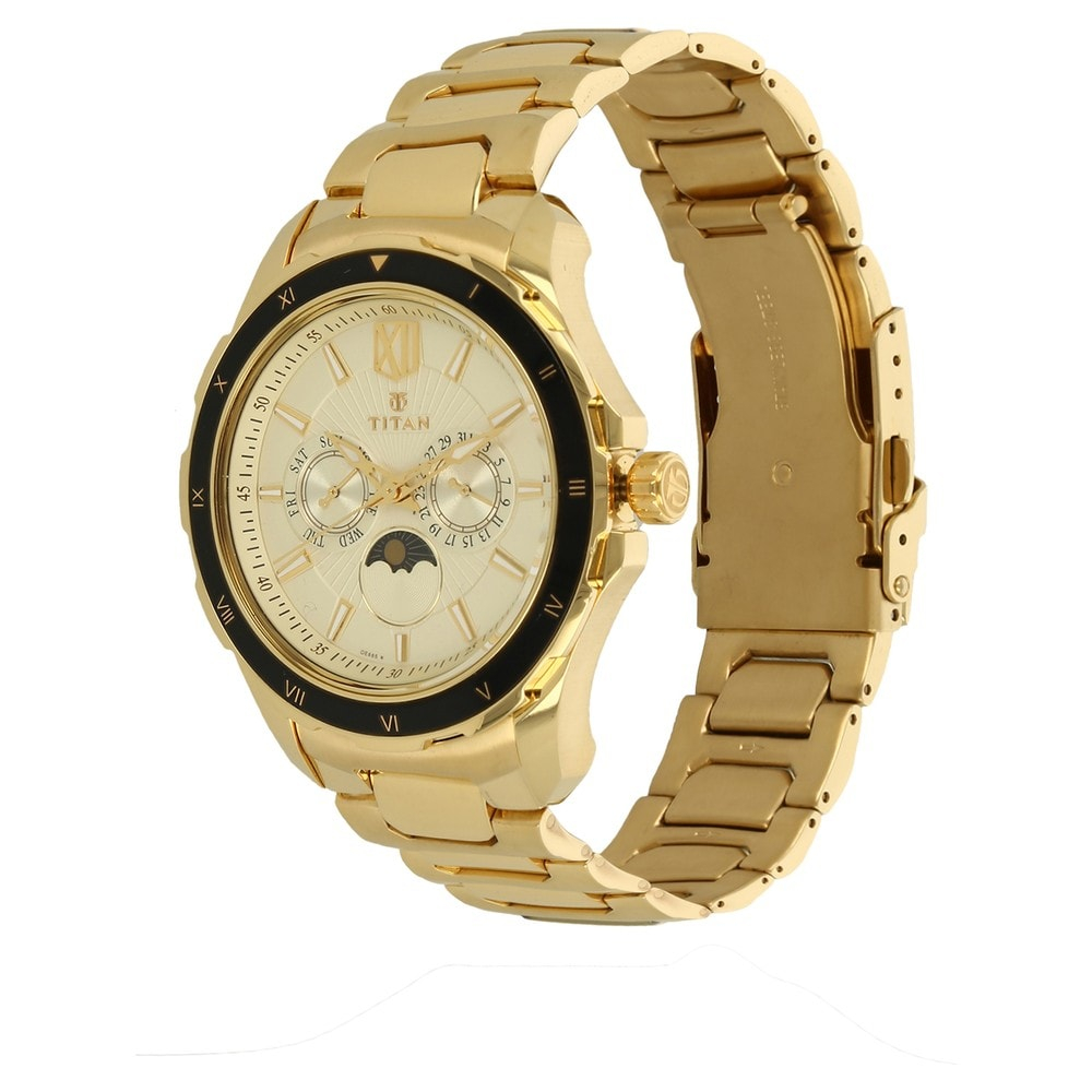 Titan Analog Gold Dial Men's Watch-1688km01