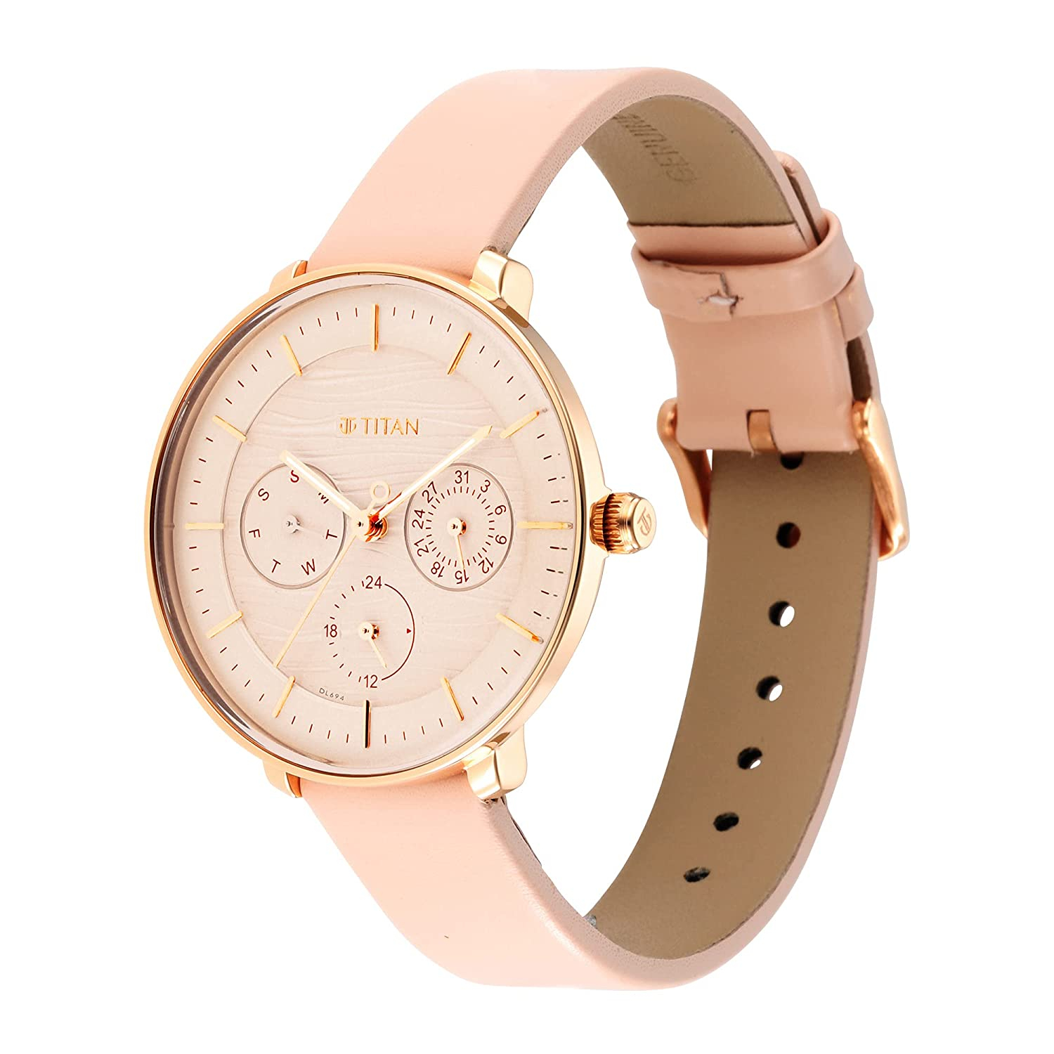 Titan Analog Rose Gold Dial Women's Watch-2651wl03