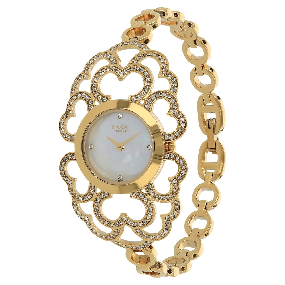 Titan Analog White Dial Women's Watch-95028ym01