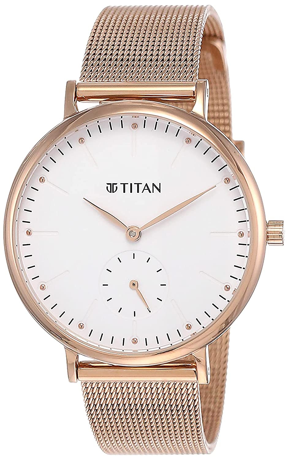 Titan Analog White Dial Women's Watch-95142wm01