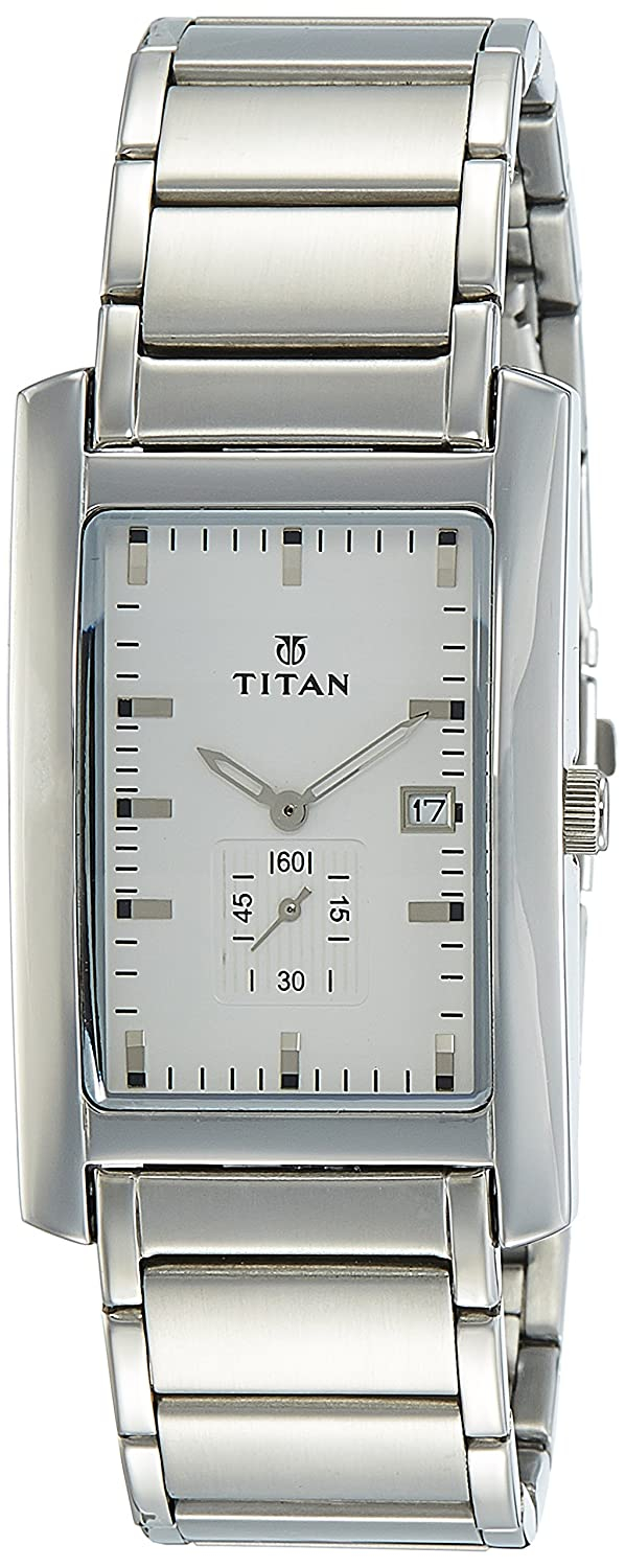 Titan Formal Steel Analog Silver Dial Men's Watch - 9280sm01