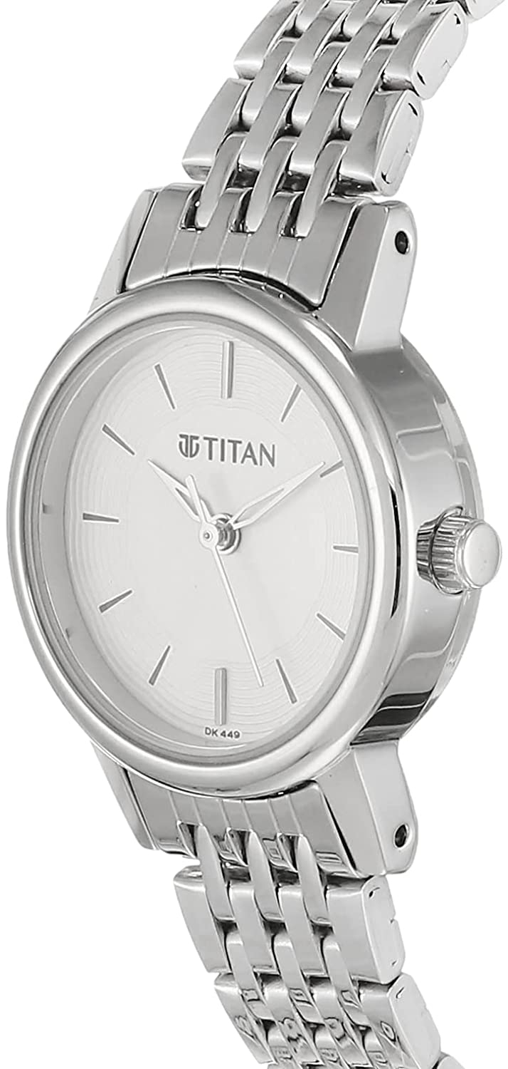 Titan Ladies Karishma Analog Silver Dial Women's Watch-2593sm04