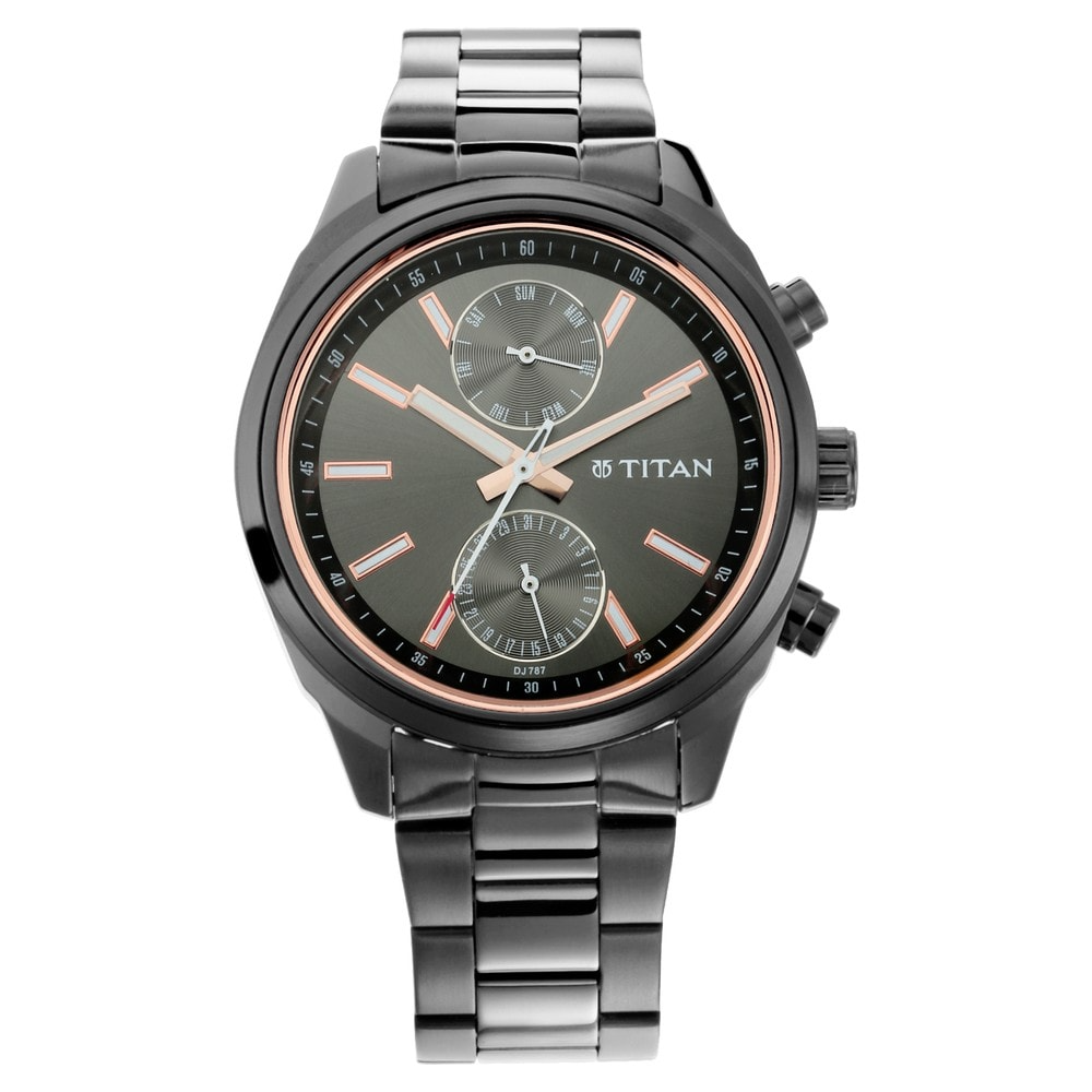 Titan All Black Analog Dial Men's Watch-1733Nm01