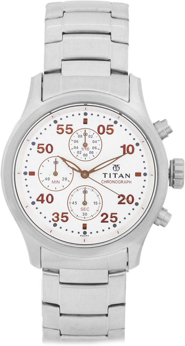Titan Octane Silver Dial Silver Stainless Steel Strap Watch-1634SM01