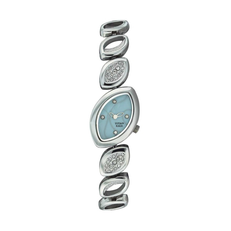Titan Raga Crystal Series Green Dial Analog Watch For Women - 9703sm01