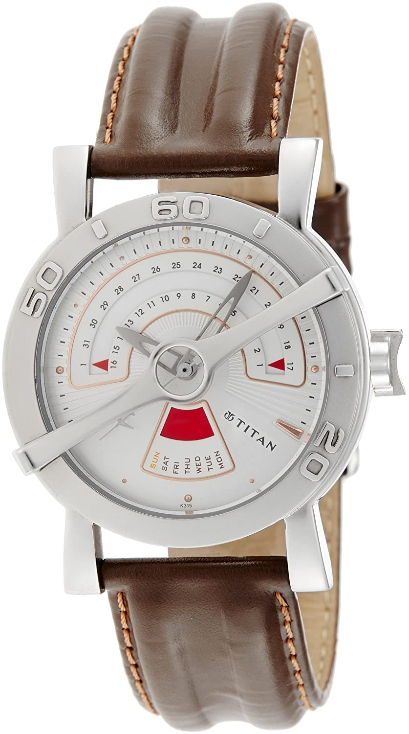 Titan Steel Analog Silver Dial Men's Watch -1360sl01