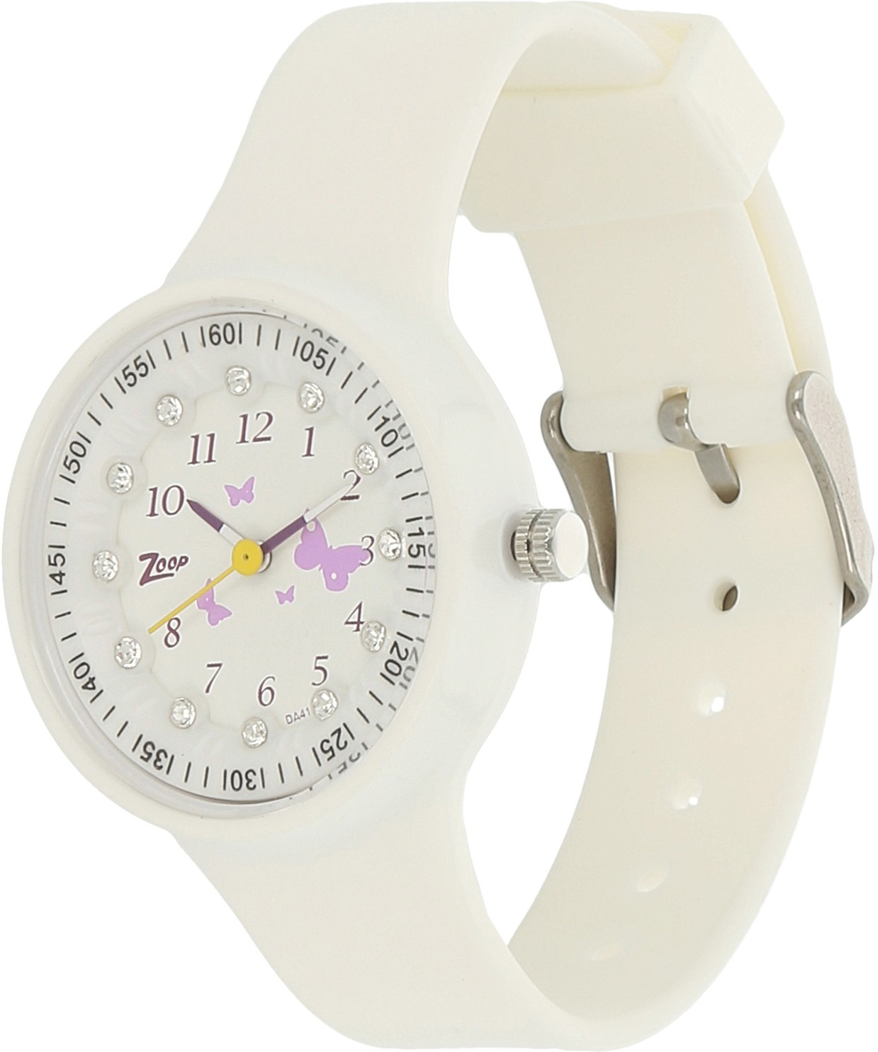 Titan White Dial Watch With Plastic Case C4038pp02w