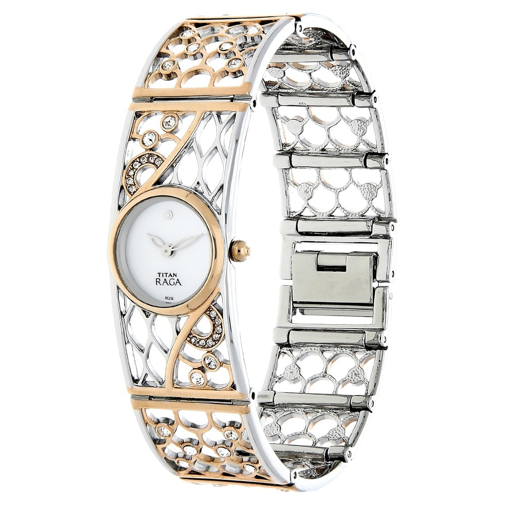 Titan Women's 9932km01 Raga Analog Display Analog Quartz Two Tone Watch