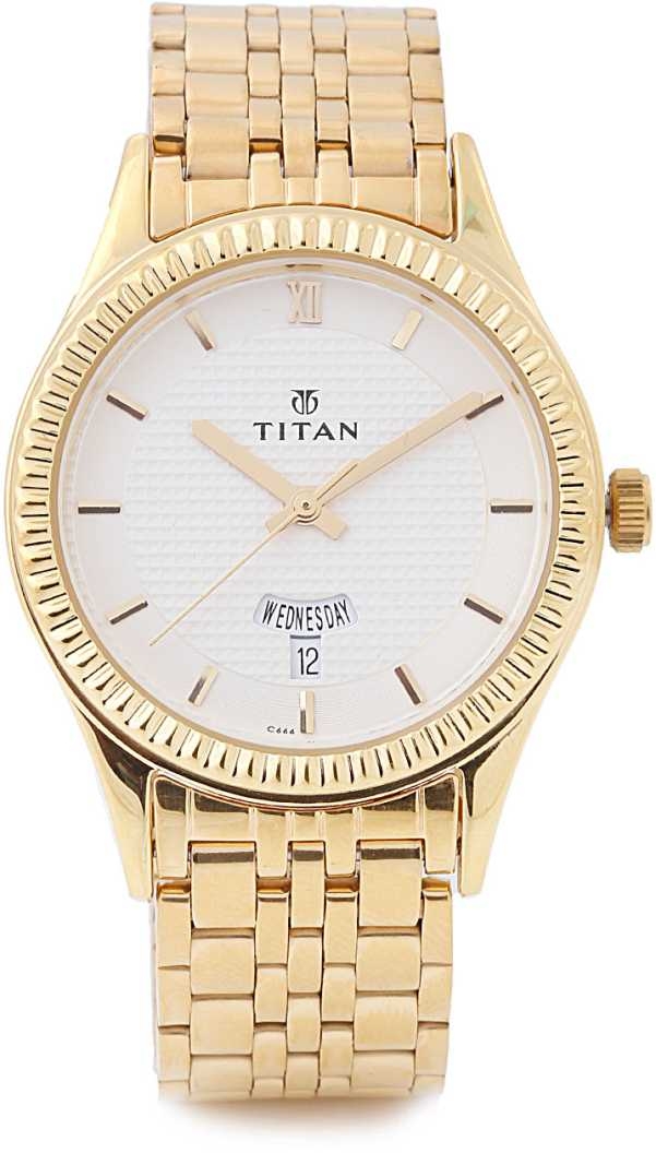 Titan Regalia Analog White Dial Watch For Men 1528YM04