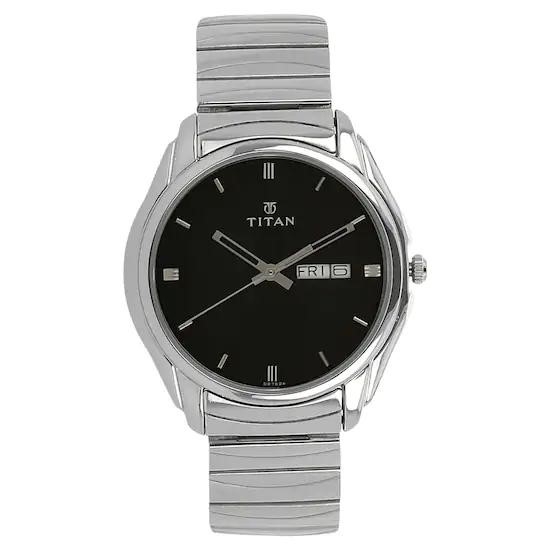 Titan Karishma Analog Black Dial Watch For Men 1578SM04