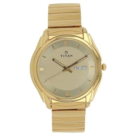 Titan Karishma Analog Gold Dial Watch For Men1578YM05