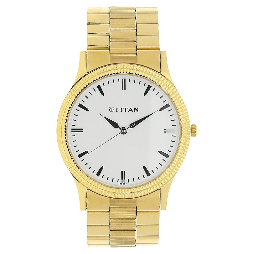 Titan White Dial Watch For Men 1650YM01