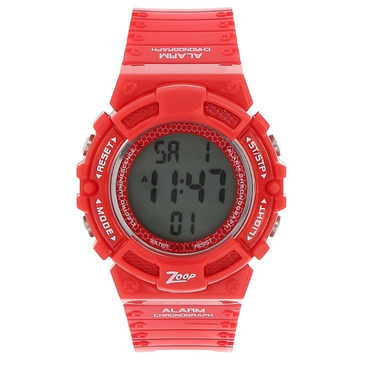 Titan Zoop Digital Grey Dial Watch For Children C4040PP02