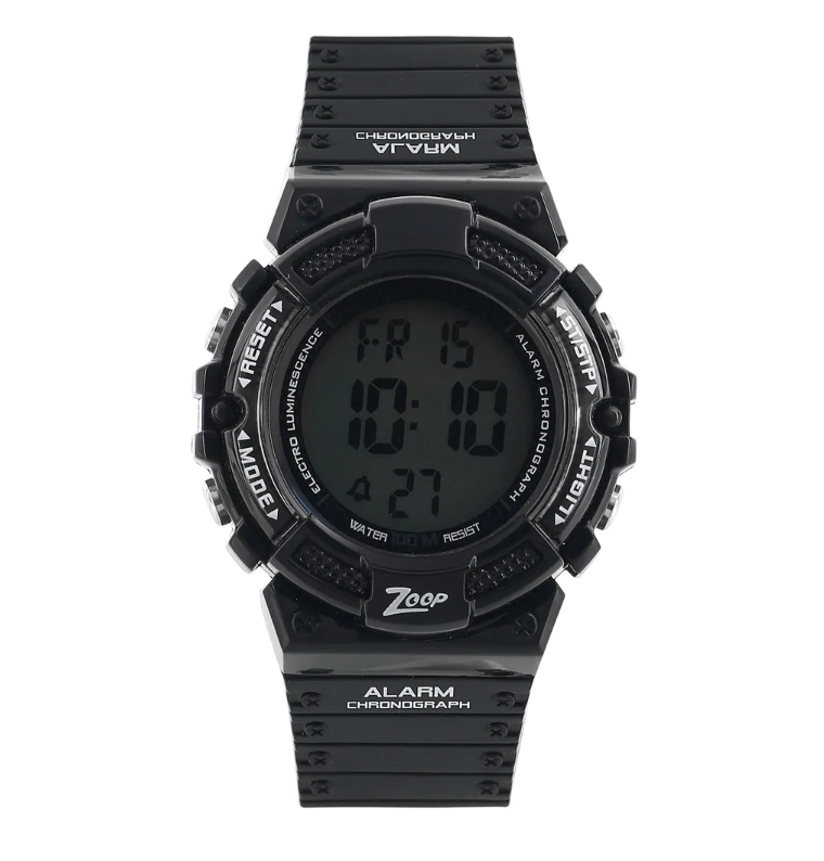 TITAN Digital Watch with Black Plastic Strap For Unisex C4040PP06