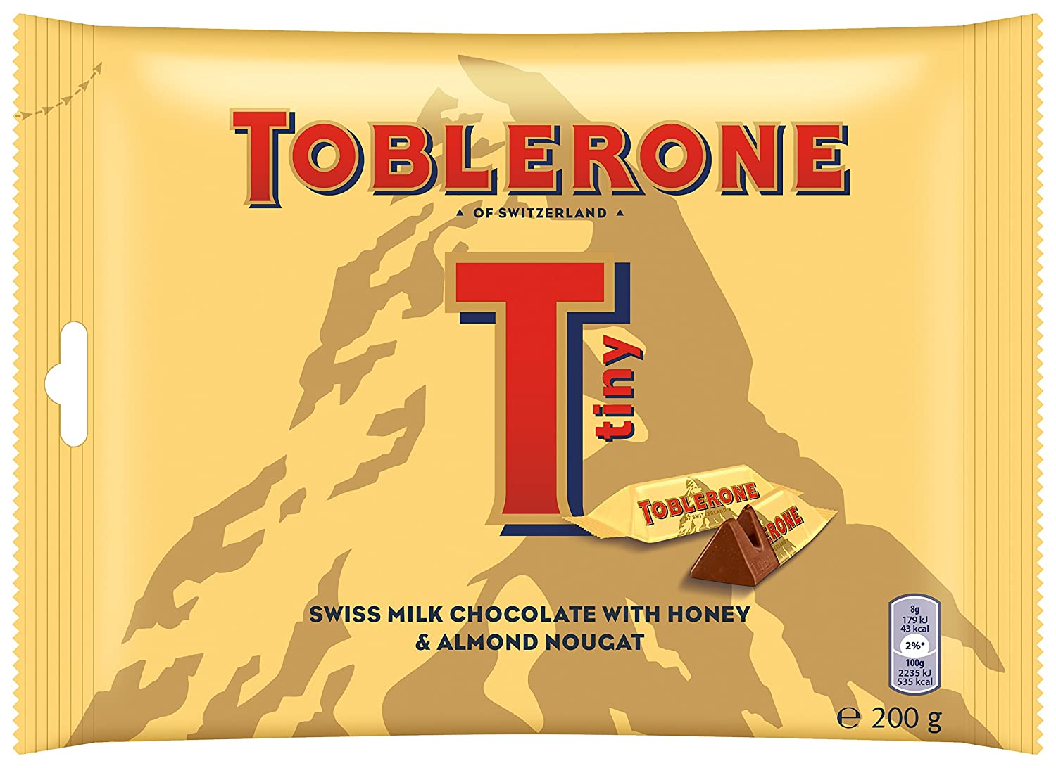 Toblerone Swiss Milk Chocolate With Honey & Almond Nougat 200gm