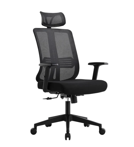 Tulip High Back Chair-Black (TP WAVE )